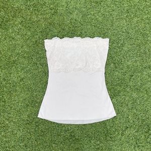 Spanx strapless tube top cream lace Large